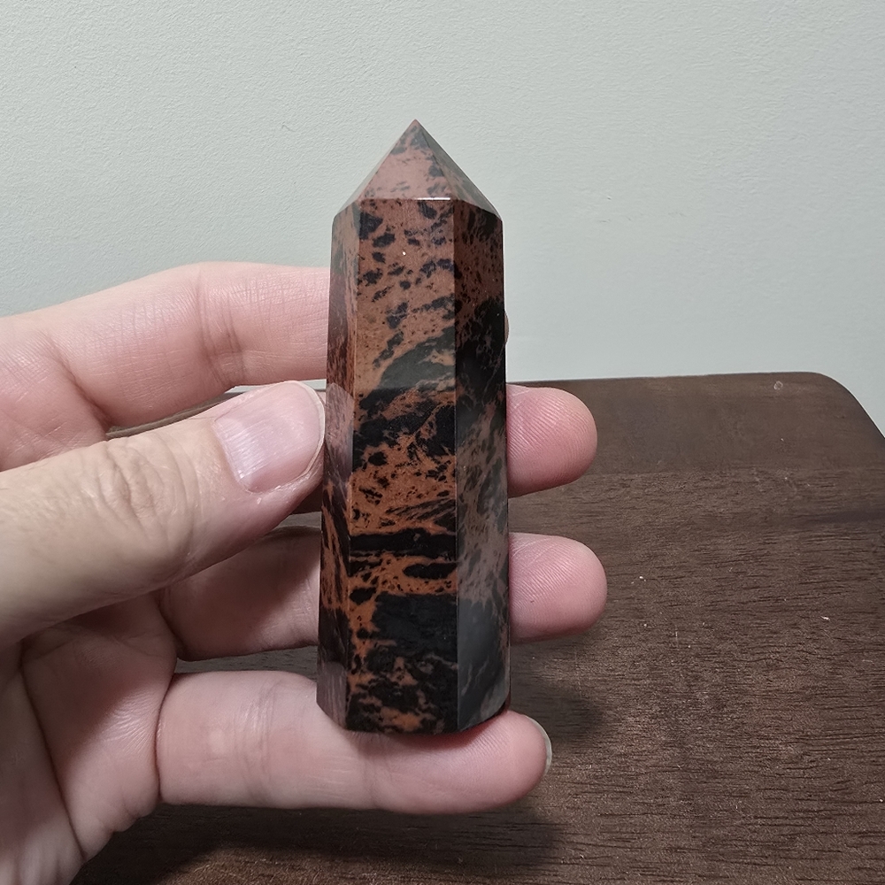 Mahogany Obsidian Crystal Tower